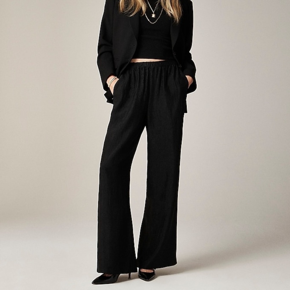 J. CREW Stratus Black Wide Leg Women's Pants